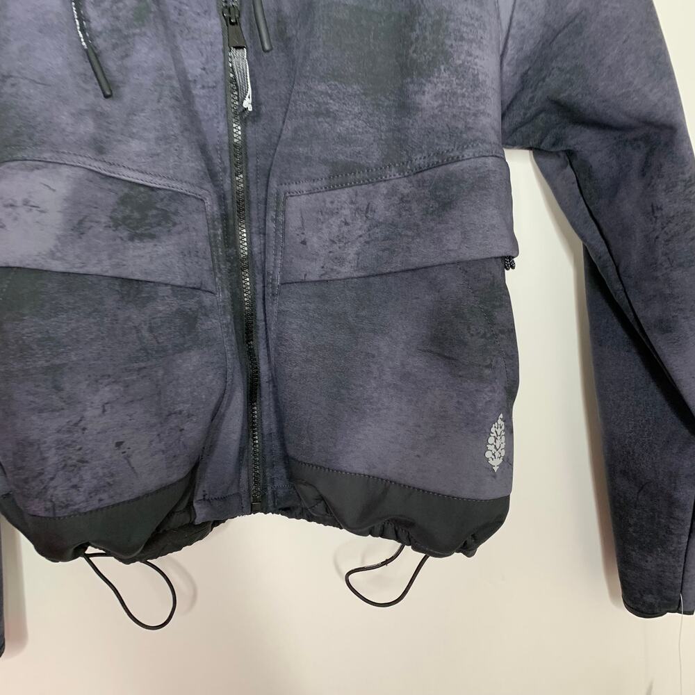 FP Movement Canyon Crushin' Crop Jacket Black Wash Full Zip New Womens Large - Picture 9 of 16